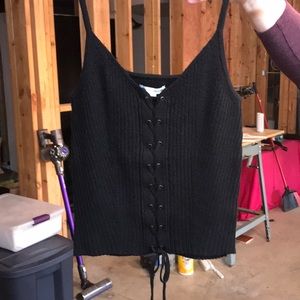 American Eagle lace up tank